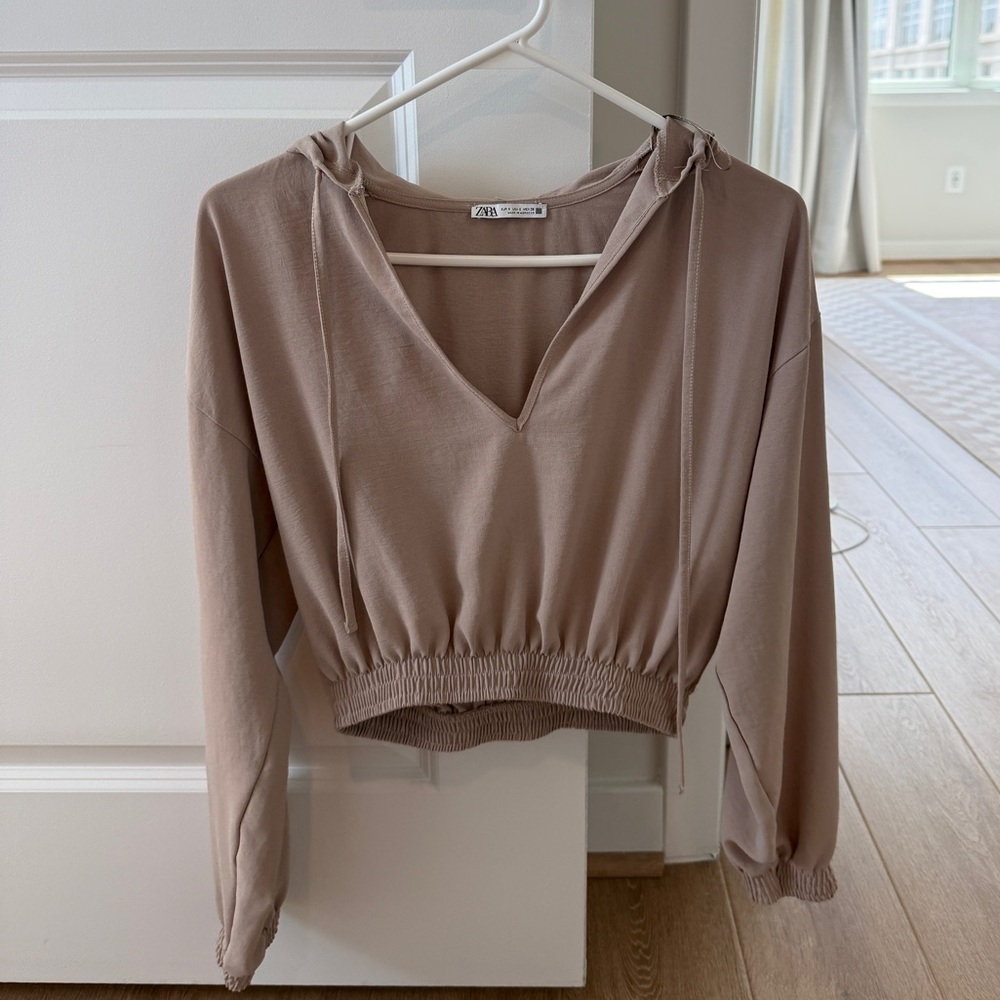 ZARA Taupe Blouse | Size S